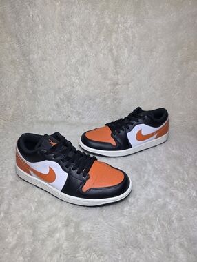 Nike Air Jordan 1 Low Shattered Backboard Starfish Orange Black Men Size US 8